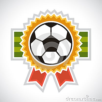 Sports illustration soccer football badge Vector Illustration