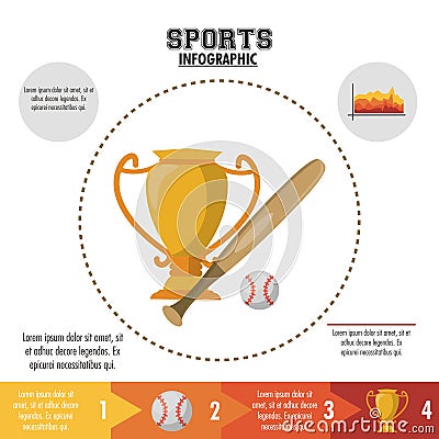 Sports infographic design Vector Illustration