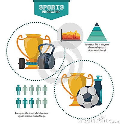 Sports infographic design Vector Illustration