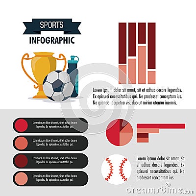 Sports infographic design Vector Illustration