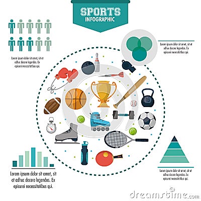 Sports infographic design Vector Illustration
