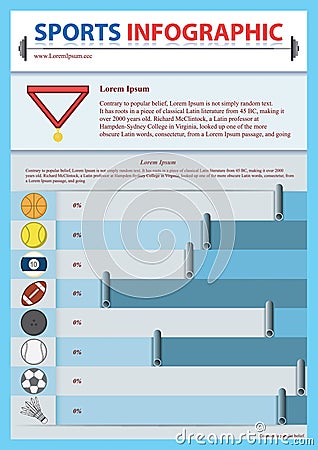 sports infographic. Vector illustration decorative design Vector Illustration