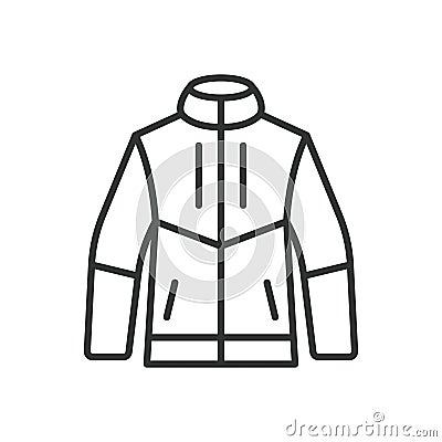 Sports jacket icon line design. Sports, jacket, icon vector illustrations. Sports jacket editable stroke icon. Vector Illustration