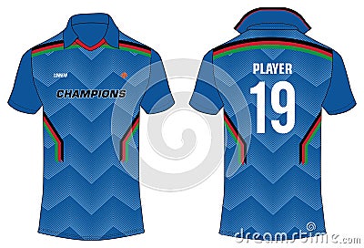 Cricket Sports t-shirt jersey design concept vector, Afghanistan Cricket Jersey design concept for soccer, Badminton, Football Vector Illustration