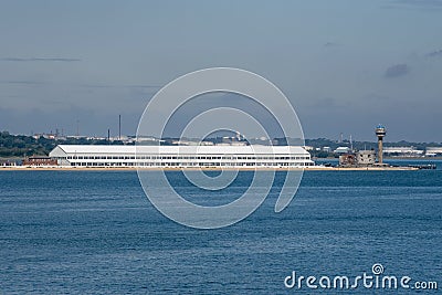 Sports and leisure centre at Calshot Spit. Editorial Stock Photo