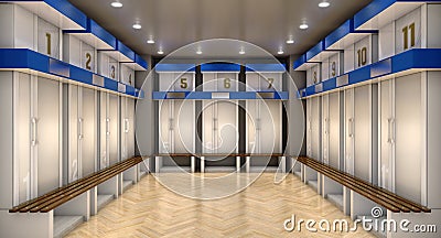 Sports Locker Room Stock Photo