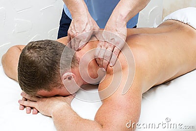 Sports massage Stock Photo