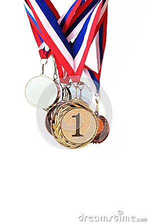 Sports medals Stock Photo