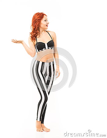 Sports model on white Stock Photo