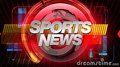 SPORTS News - Broadcast Graphics Title Stock Footage - Video of loopable,  curve: 43669416