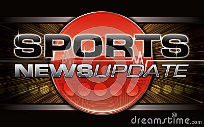 Sports News Graphic Stock Photo