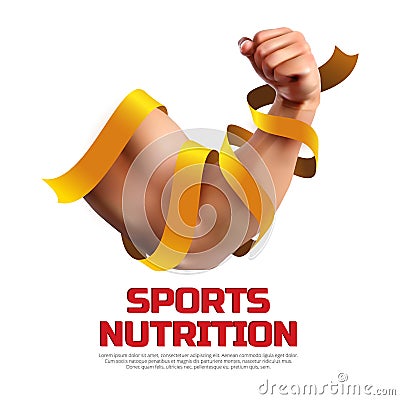 Sports nutrition illustration Vector Illustration