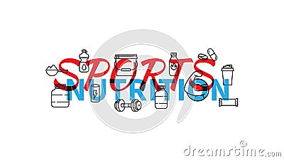 Sports Nutrition vector illustration Vector Illustration