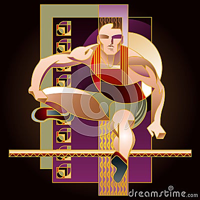 Sports posters, banners or flyers of athletes Vector Illustration