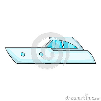 Sports powerboat icon, cartoon style Vector Illustration