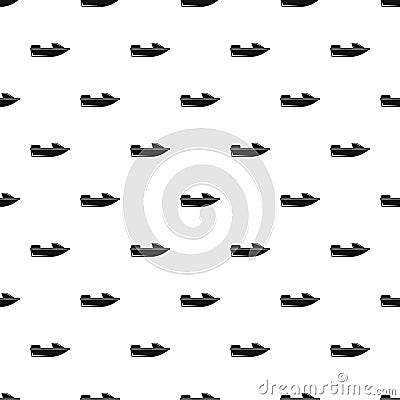 Sports powerboat pattern, simple style Vector Illustration