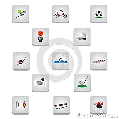 Sports sign icons. Vector Illustration