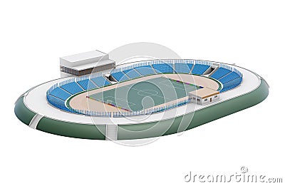 Sports stadium isolated on white background. 3d rendering Stock Photo