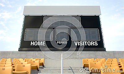 Sports Stadium Scoreboard Stock Photo