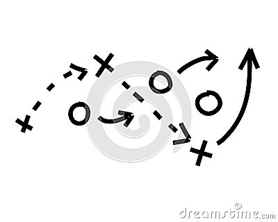 Sports tactics and strategy Vector Illustration