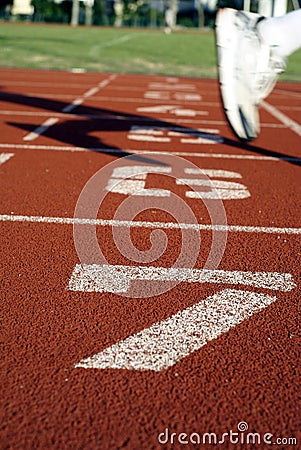 Sports track numbers Stock Photo