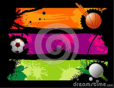 Sports vector composition Stock Photo