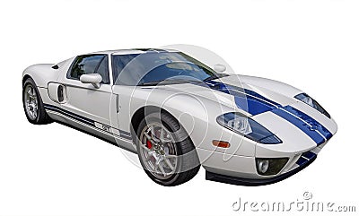 Sportscar, isolated Stock Photo