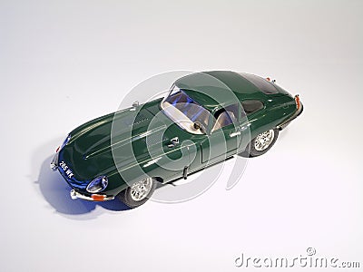 Sportscar Jaguar E-Type model Stock Photo