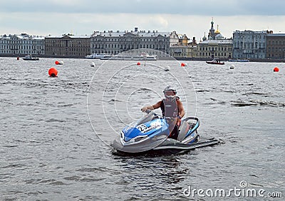 Sportsman on jetski Editorial Stock Photo