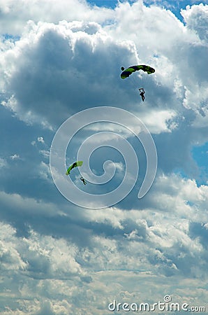 The sportsman the parachuter Stock Photo
