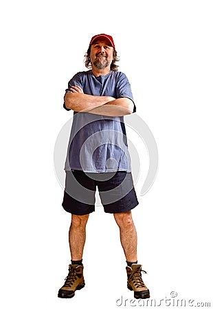 Sportsman on the white Stock Photo