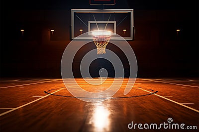 Sporty background featuring an artistic rendering of a basketball game Stock Photo