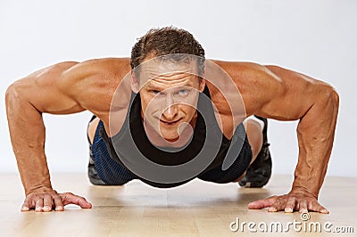 Sporty man with perfect body Stock Photo