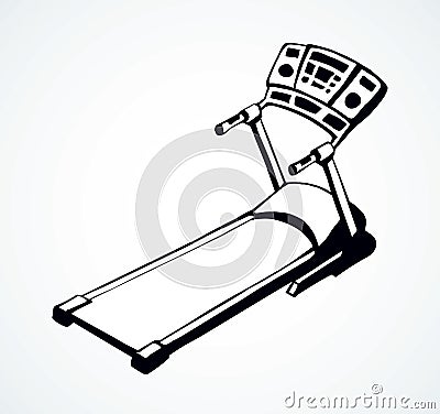 Treadmill. Vector drawing Vector Illustration