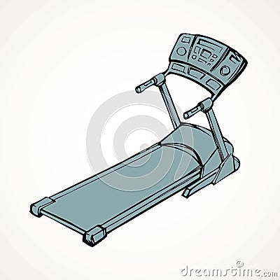 Treadmill. Vector drawing Vector Illustration