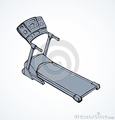 Treadmill. Vector drawing Vector Illustration