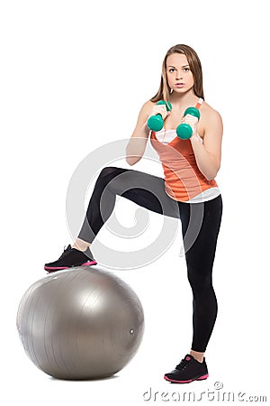 Sporty slim blonde Stock Photo