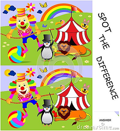 Spot the difference Vector Illustration