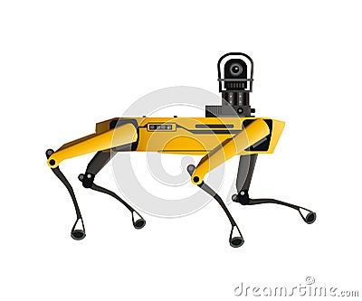 SPOT Robot Dog vector flat graphic illustration. Vector Illustration