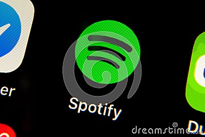 Spotify app, is a music streaming platform developed by Swedish company Spotify AB Editorial Stock Photo