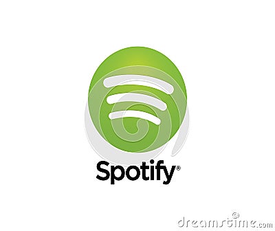 Spotify logo editorial illustrative on white background Editorial Stock Photo