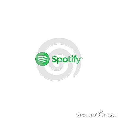 Spotify logo white background editorial illustrative Editorial Stock Photo