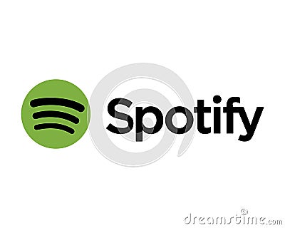 Spotify logo on white paper Editorial Stock Photo