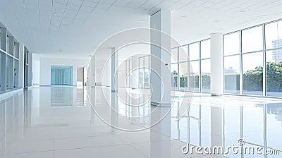 spotless clean building interior Cartoon Illustration