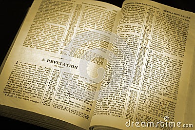 Spotlight on the Bible Stock Photo