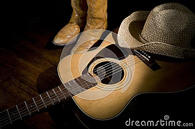 Country Music Spotlight Stock Photo