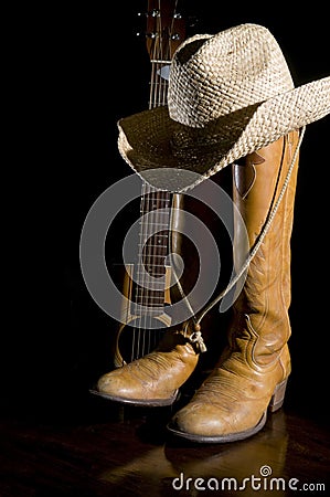 Country Music Spotlight Stock Photo