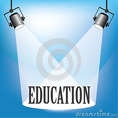 Spotlight Education Stock Photo