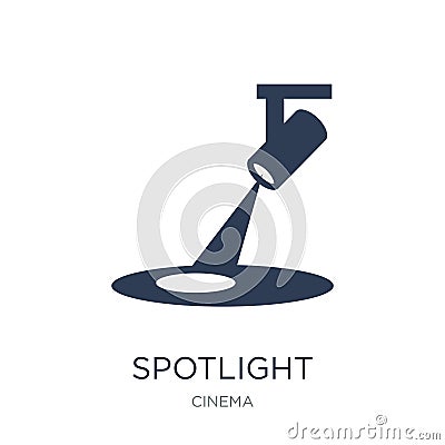 Spotlight icon. Trendy flat vector Spotlight icon on white background from Cinema collection Vector Illustration