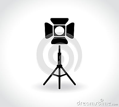 Spotlight icon on white background Vector Illustration